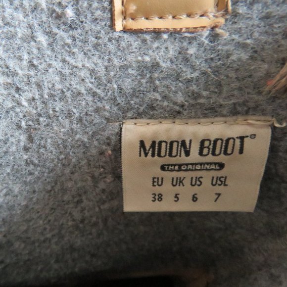 TECNICA ORIGINAL MOON BOOT W.E Monaco Felt Snow Boots in Black Women's Sz 7 - Picture 16 of 16